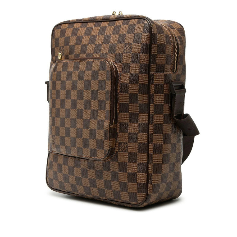 Louis Vuitton Crossbody Bag Olaf Damier Shoulder Leather Brown